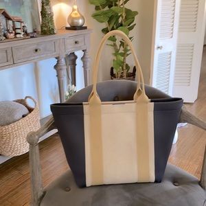 Rothy’s Essential Tote. Dark Navy, Camel and Beige. Machine washable!